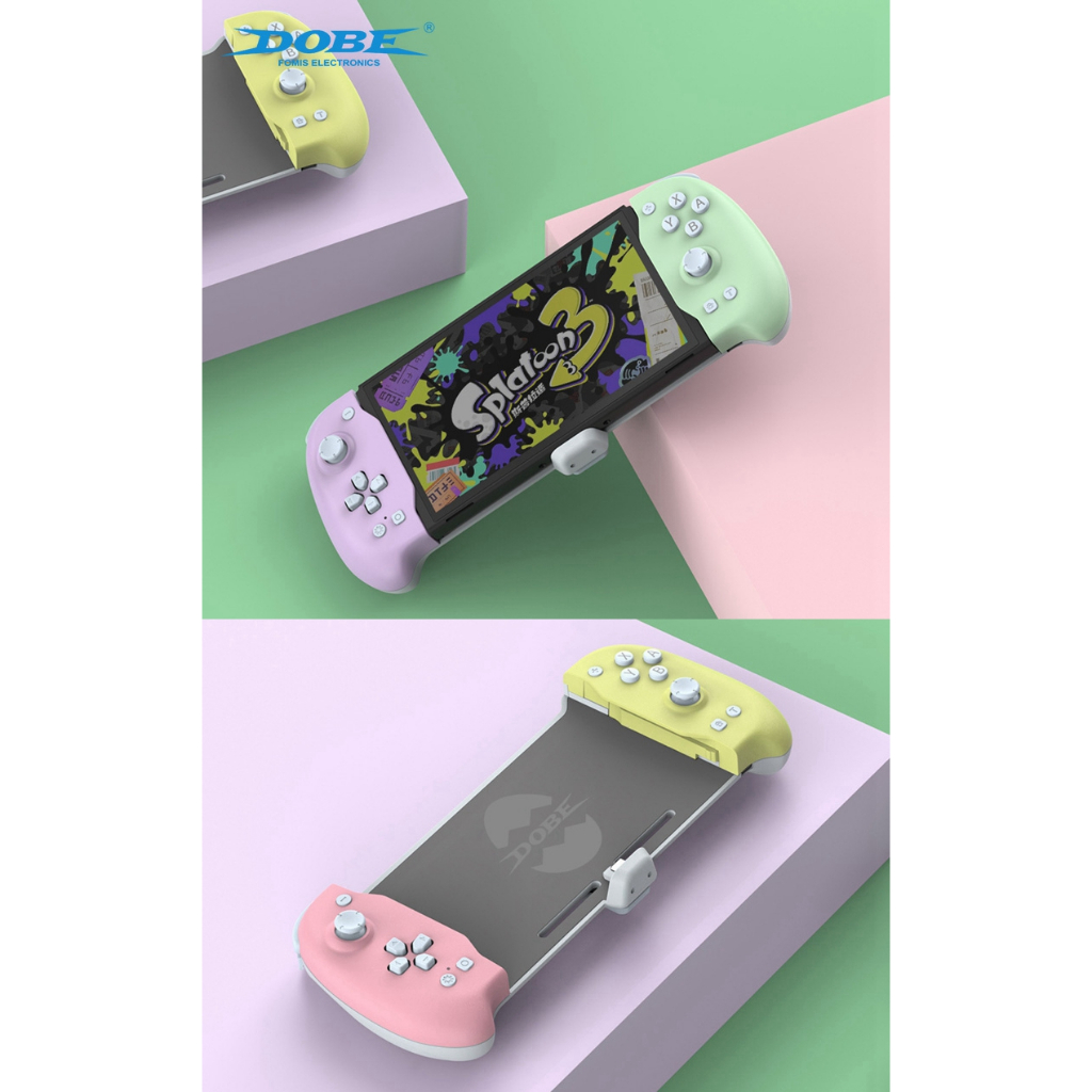 Dobe Eggshell Controller เข้ากันได้กับ Nintendo Switch OLED DOBE TNS-1188 Plug And Play เกมแพดบลูทูธไร้สาย 6 แกน Gyro Joypad มอเตอร์คู่การสั่นสะเทือนเกม Handle Grip