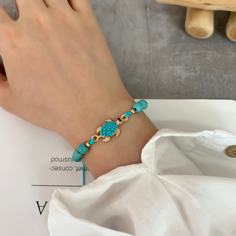 Yx Turquoise กระดาษการ์ดสร้อยข้อมือถักแบบปรับได้ String ของขวัญสําหรับเพื่อน Hypoallergenic
