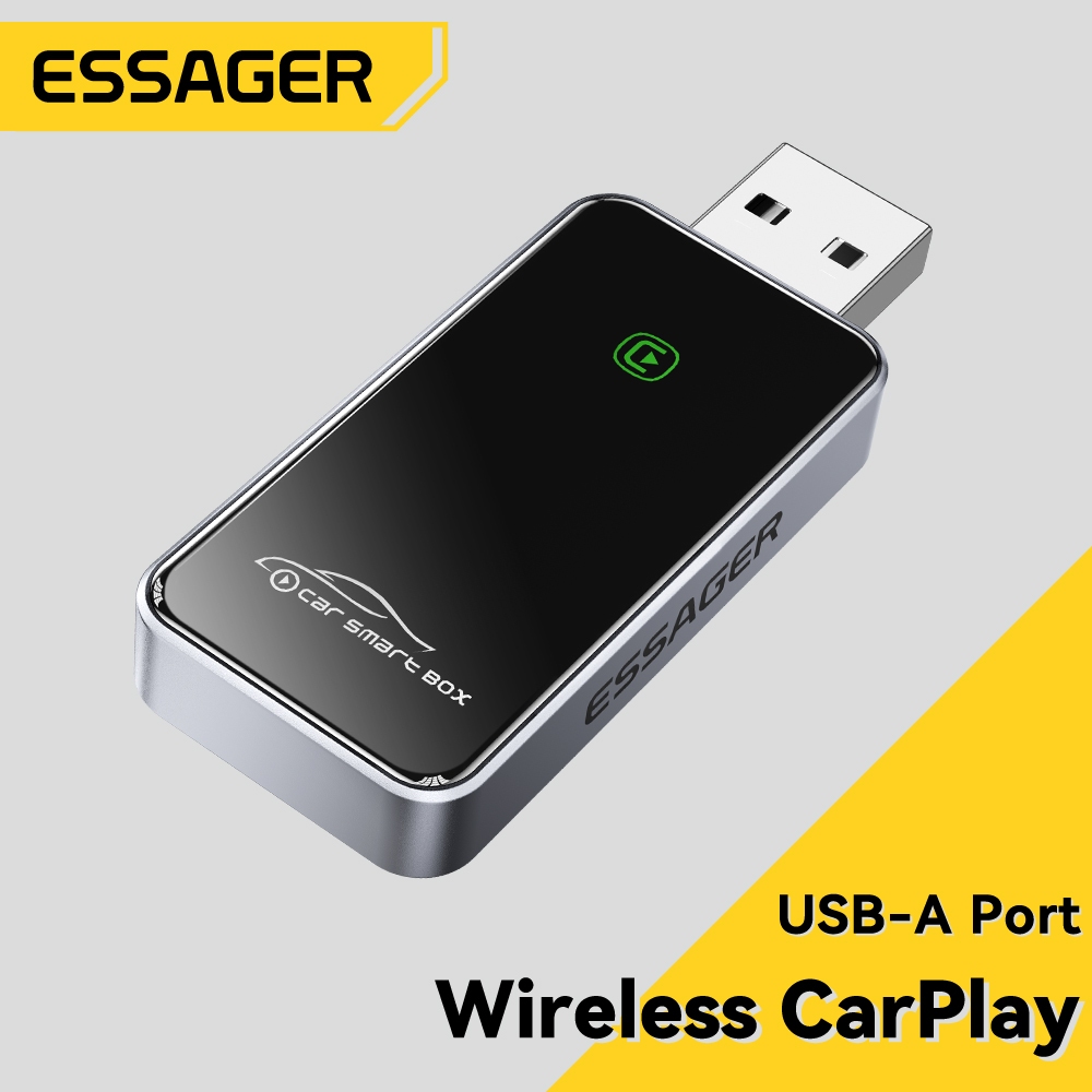 Essager 5G Wireless CarPlay อินเทอร์เฟซ USB-A รองรับ iP 6 ขึ้นไป iOS 10 ขึ้นไป