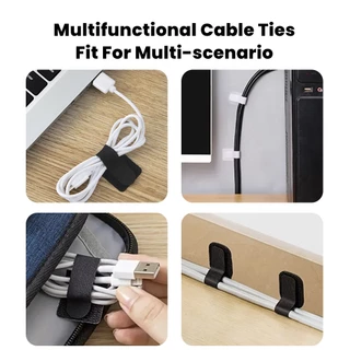 Toocki 5/10/20PCS Self-adhesive Cable Organizer สาย USB Winder Management Nylon Ties เมาส์หูฟังสายป้องกัน