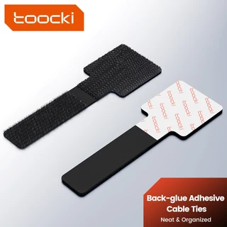 Toocki 5/10/20PCS Self-adhesive Cable Organizer สาย USB Winder Management Nylon Ties เมาส์หูฟังสายป้องกัน