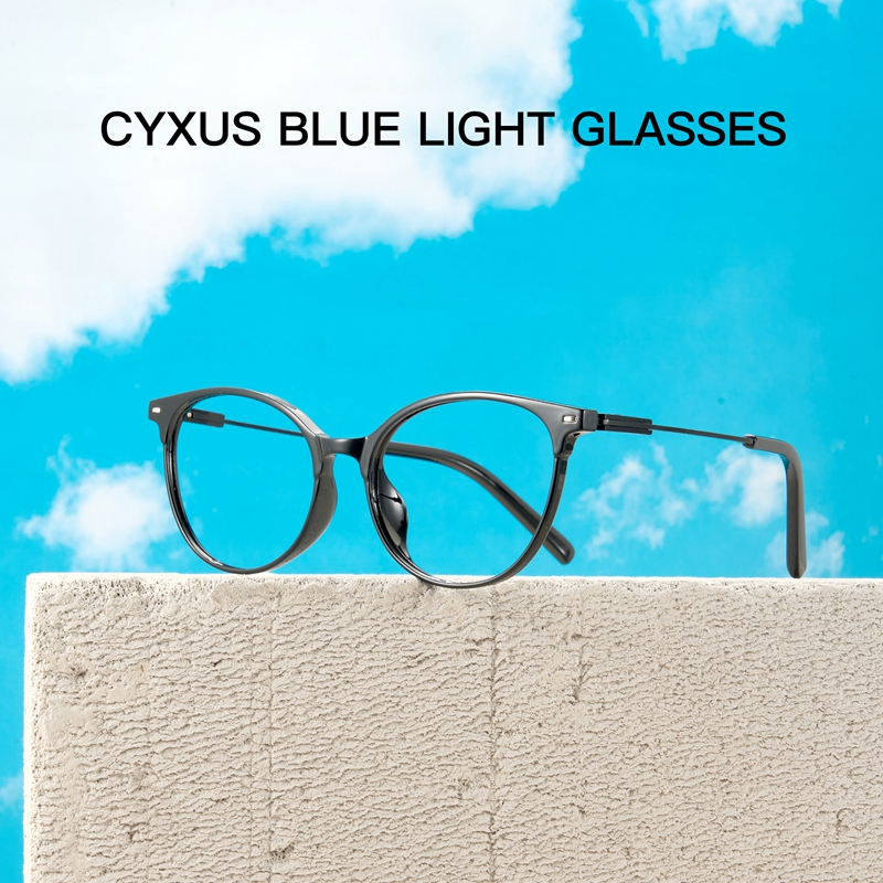 Cyxus نظارة حماية من الضوء الأزرق TR90 دائرية — صورة 6