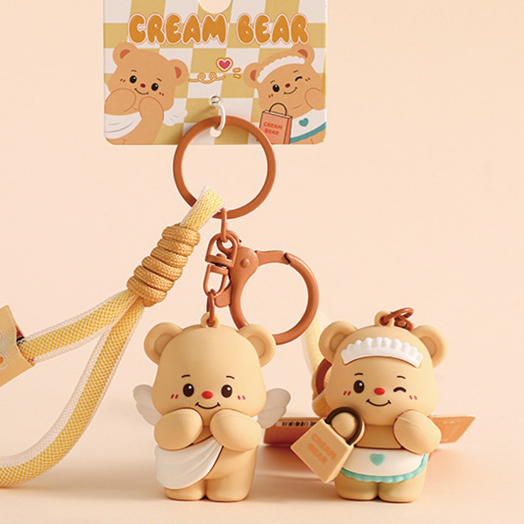 พร้อมส่ง+COD พวงกุญแจ​น้องหมีเนย​ butter bear ลิขสิทธิ์​แท้