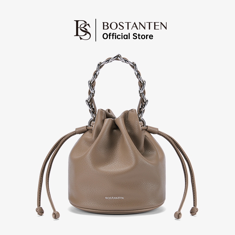[มาใหม่]BOSTANTEN กระเป๋าโท้ตทรงถัง กระเป๋าสะพายโซ่ผู้หญิงมัลติฟังก์ชั่น