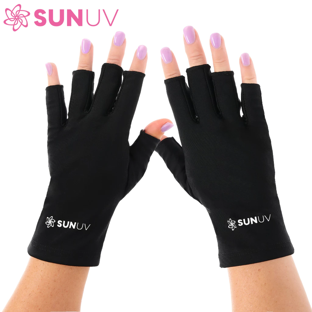 SUNUV ถุงมือป้องกัน UV สำหรับอบเล็บเจล UPF 50+ ปกป้องมือจากรังสียูวี