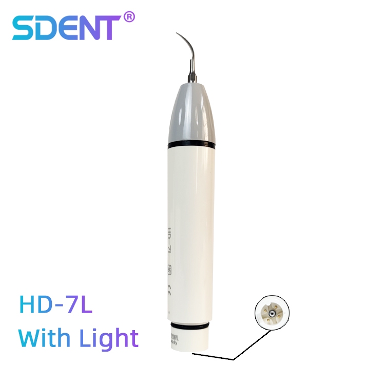 นกหัวขวาน DTE ทันตกรรม Ultrasonic Piezo Scaler Handpiece ไฟ LED HD-7L Fit SATELEC ACTEON NSK Scaling เคล็ดลับฟันไวท์เทนนิ่ง