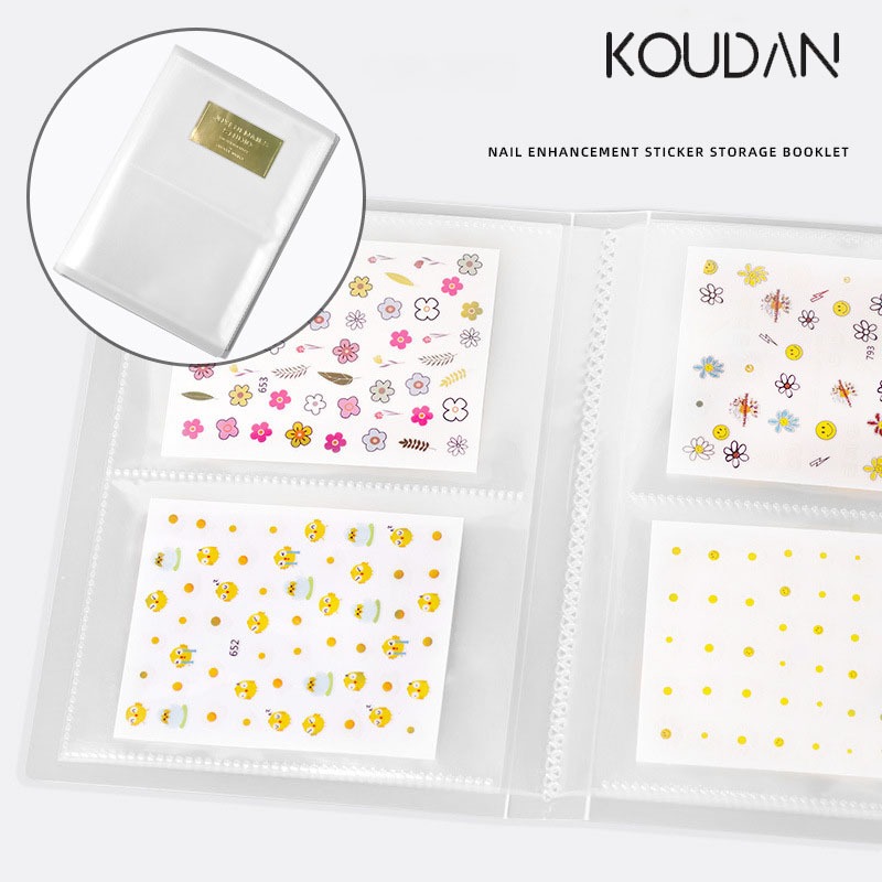 Koudan สมุดสติกเกอร์ หลายขนาด สําหรับตกแต่งเล็บ