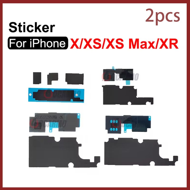 2 ชุดสติกเกอร์กระจายความร้อนสําหรับ iPhone X XS Max XR เมนบอร์ดการนําไฟฟ้าความร้อนกระดาษกราไฟท์ลอจิกบอร์ดกระจายกาวทําความเย็น
