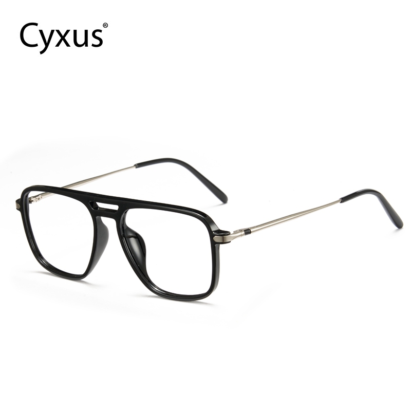 Cyxus Anti Blue Light แว่นตา Double Beam TR90 กรอบแว่นตาน้ําหนักเบา UV Protection Digital Eye สายพันธุ์ลด Minimizes Glare สําหรับชาย/หญิง 8186