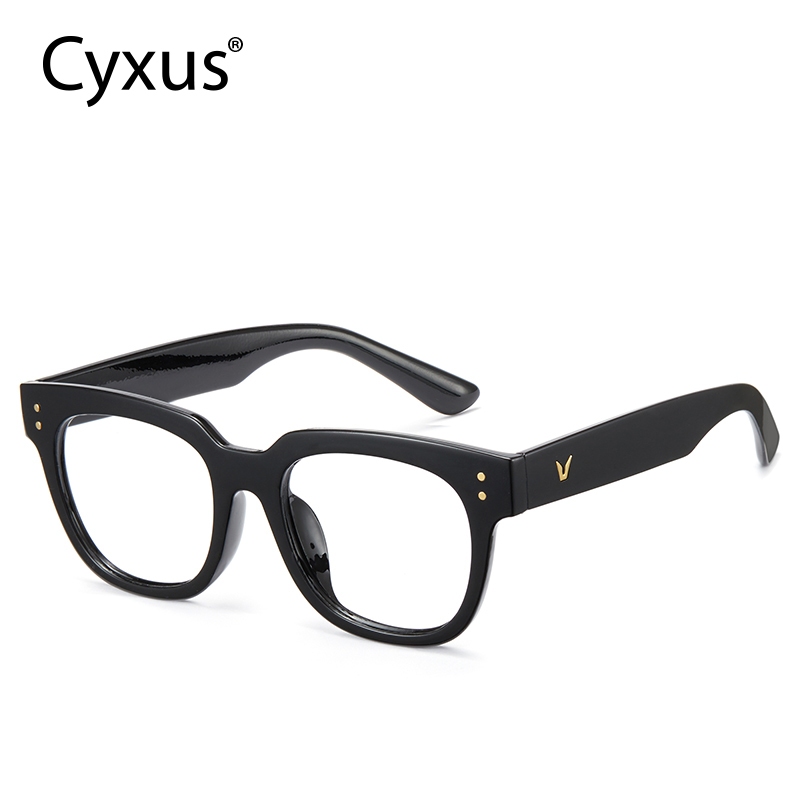 Cyxus Anti Blue Light แว่นตาขนาดใหญ่หนากรอบ TR90 แว่นตาน้ําหนักเบา UV Protection Digital Eye สายพันธุ์ลด Minimizes Glare สําหรับชาย/หญิง 8187