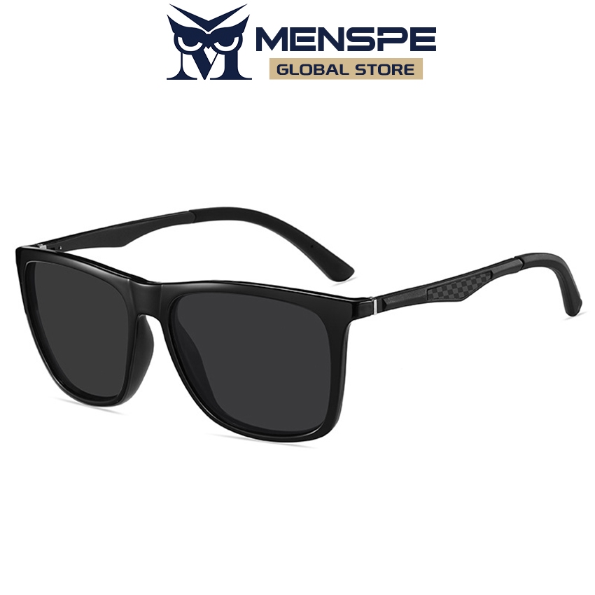 Menspe แว่นกันแดดผู้ชาย UV400 แว่นตาโพลาไรซ์ Al-Mg ขาไฟเบอร์โลหะผสมทรงสี่เหลี่ยมแว่นกันแดดแว่นตาแสงอัลตร้าแว่นตาป้องกันแสงสะท้อนกีฬากลางแจ้งขับรถแว่นกันแดด
