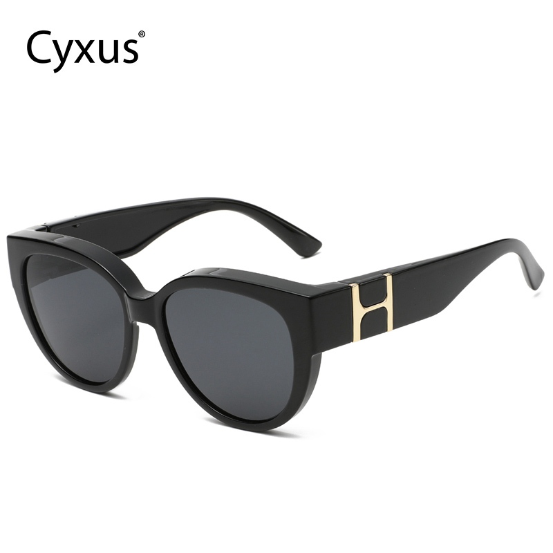 Cyxus Clip Onแว่นตากันแดดPolarized Overแว่นตากันแดดรอบTR90 ขับรถNight Visionเฉพาะไดร์เวอร์P1186