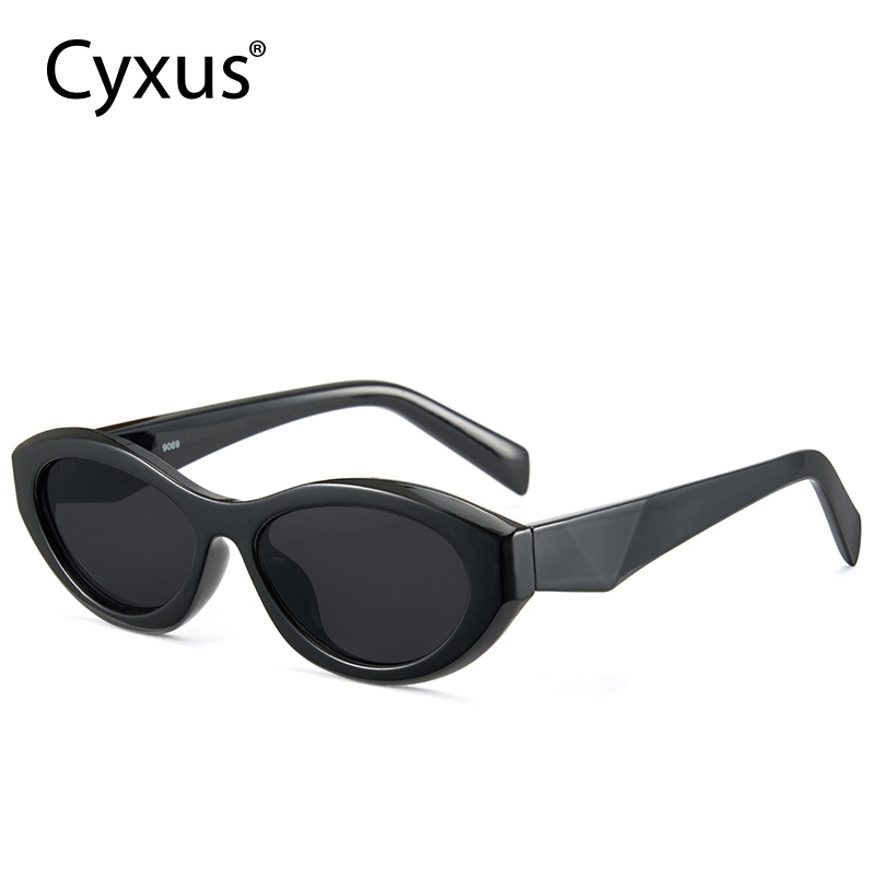 Cyxus Y2K แว่นตากันแดดสําหรับผู้ชายและผู้หญิง Vintage รูปไข่ที่ไม่ซ้ํากันลื่นแผ่นรองจมูกน้ําหนักเบา Uv400 ป้องกันขับรถกลางแจ้ง 1185