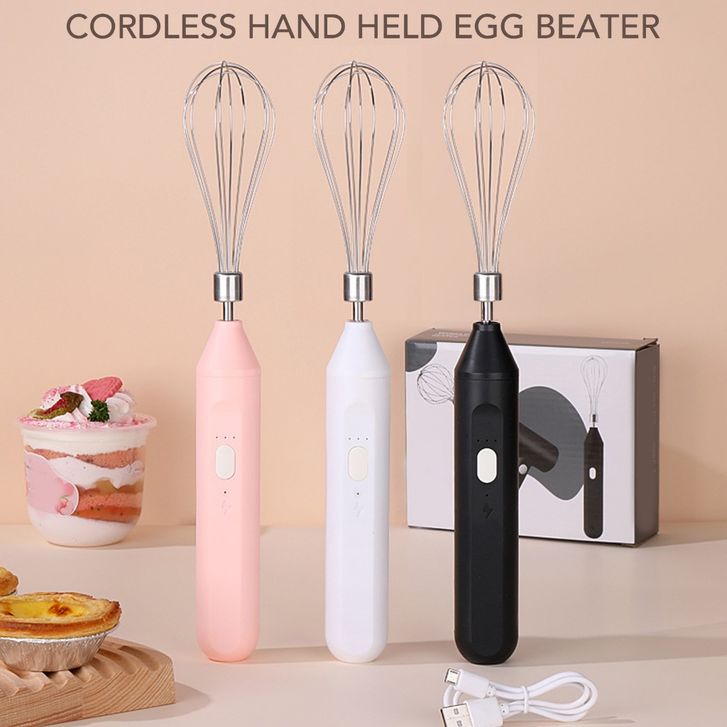 เครื่องตีไข่ไร้สาย เครื่องตีฟองนมไฟฟ้า แบบชาร์จ USB มีให้เลือก3สี HAMMIA