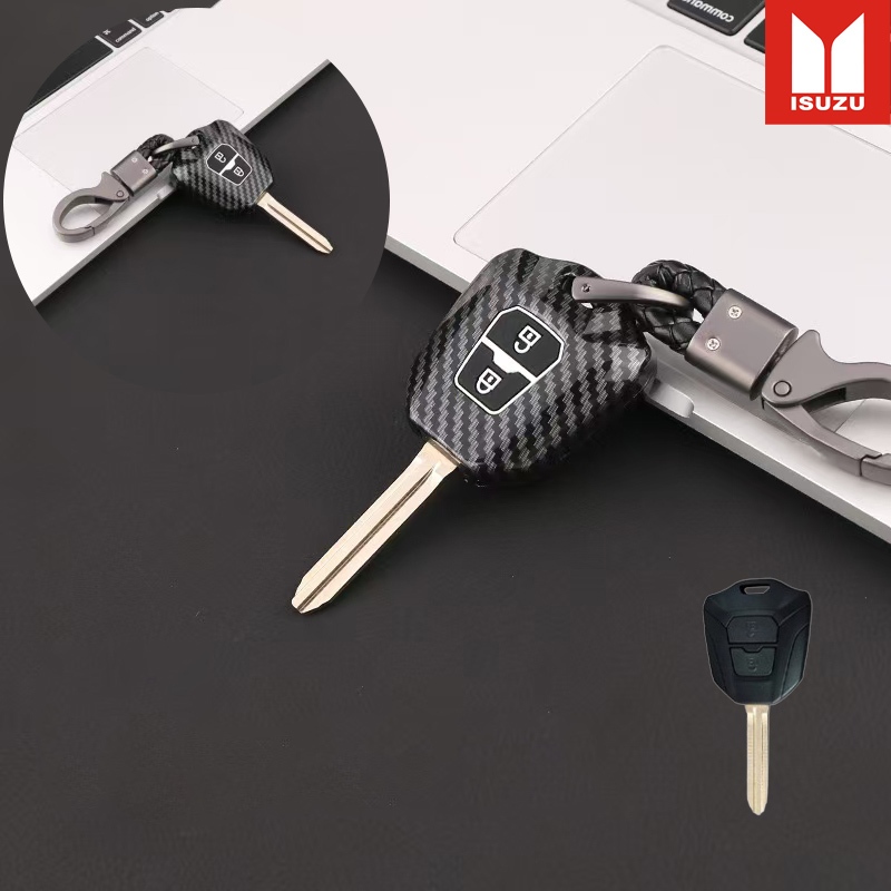 Isuzu D-MAX/MU-X/V-cross ออกแบบใหม่คาร์บอนไฟเบอร์ Anti Scratch ฝาครอบกุญแจรีโมท Carbon Case