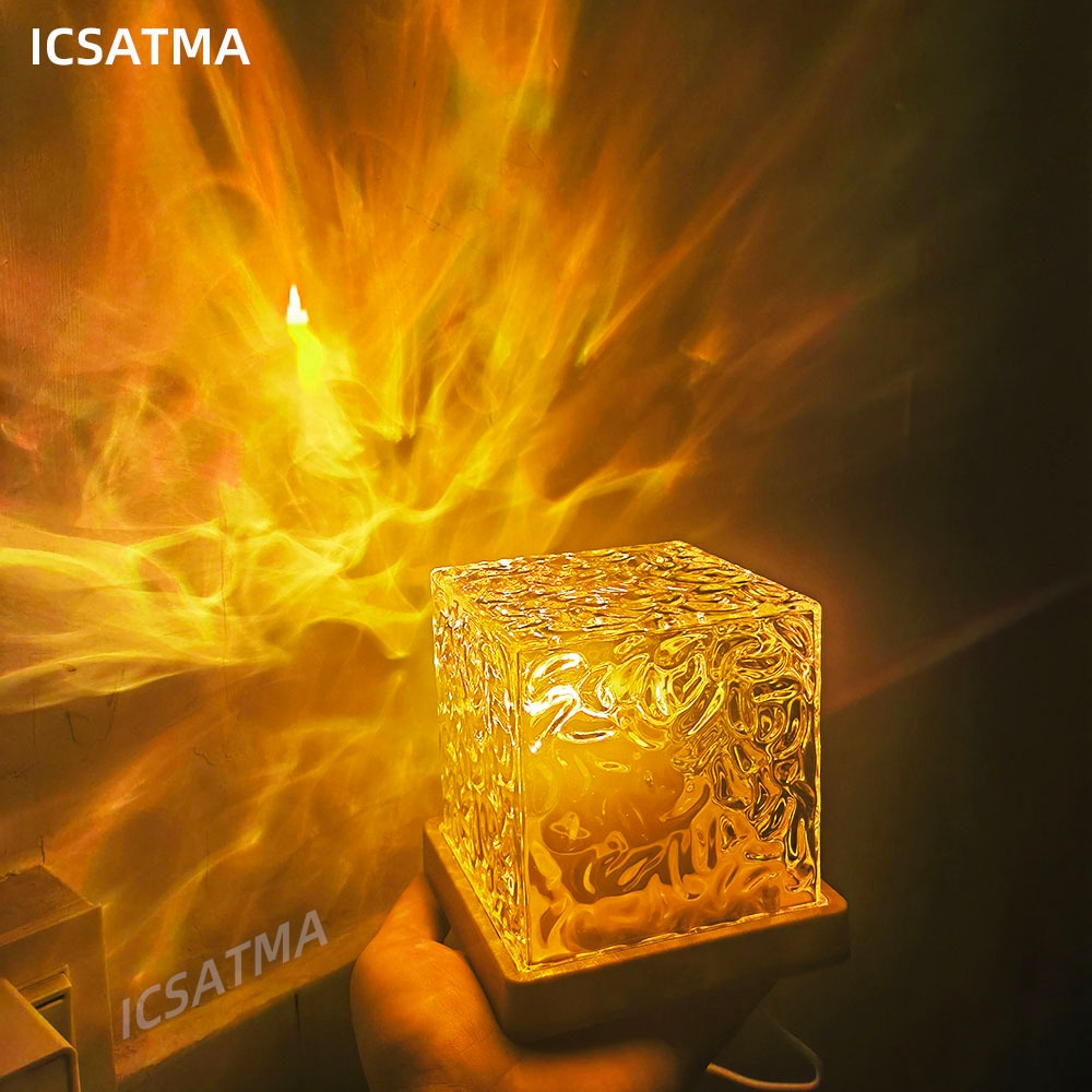 ใหม่โคมไฟโปรเจคเตอร์ Aurora Borealis โปรเจคเตอร์ Galaxy Ocean โปรเจคเตอร์บรรยากาศแสง Mood Night Light เหมาะสําหรับห้องนอนบาร์ตกแต่งของขวัญสําหรับสาว - รูปที่ 2