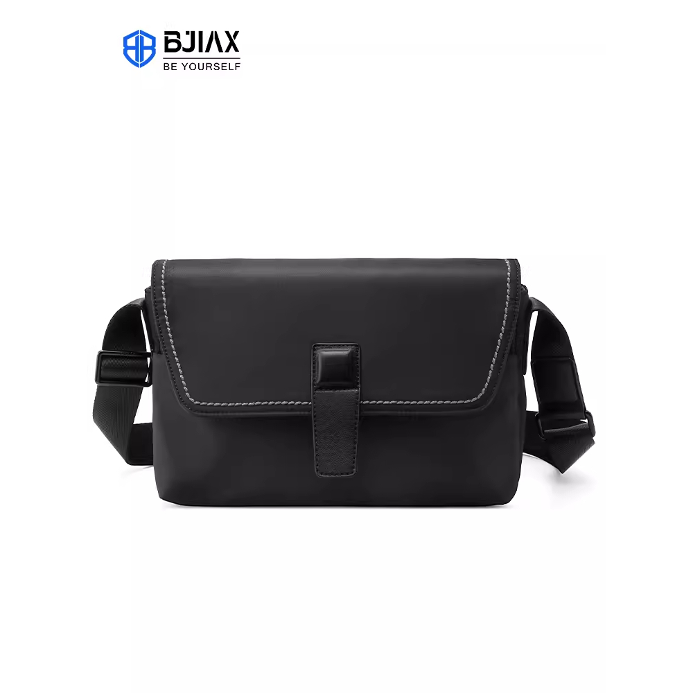 BJIAX กระเป๋าไหล่เดี่ยวสำหรับผู้ชาย กระเป๋าสะพายข้างผู้ชายกันน้ำ กระเป๋าสะพายข้างธุรกิจสำหรับผู้ชายทรงไปรษณีย์