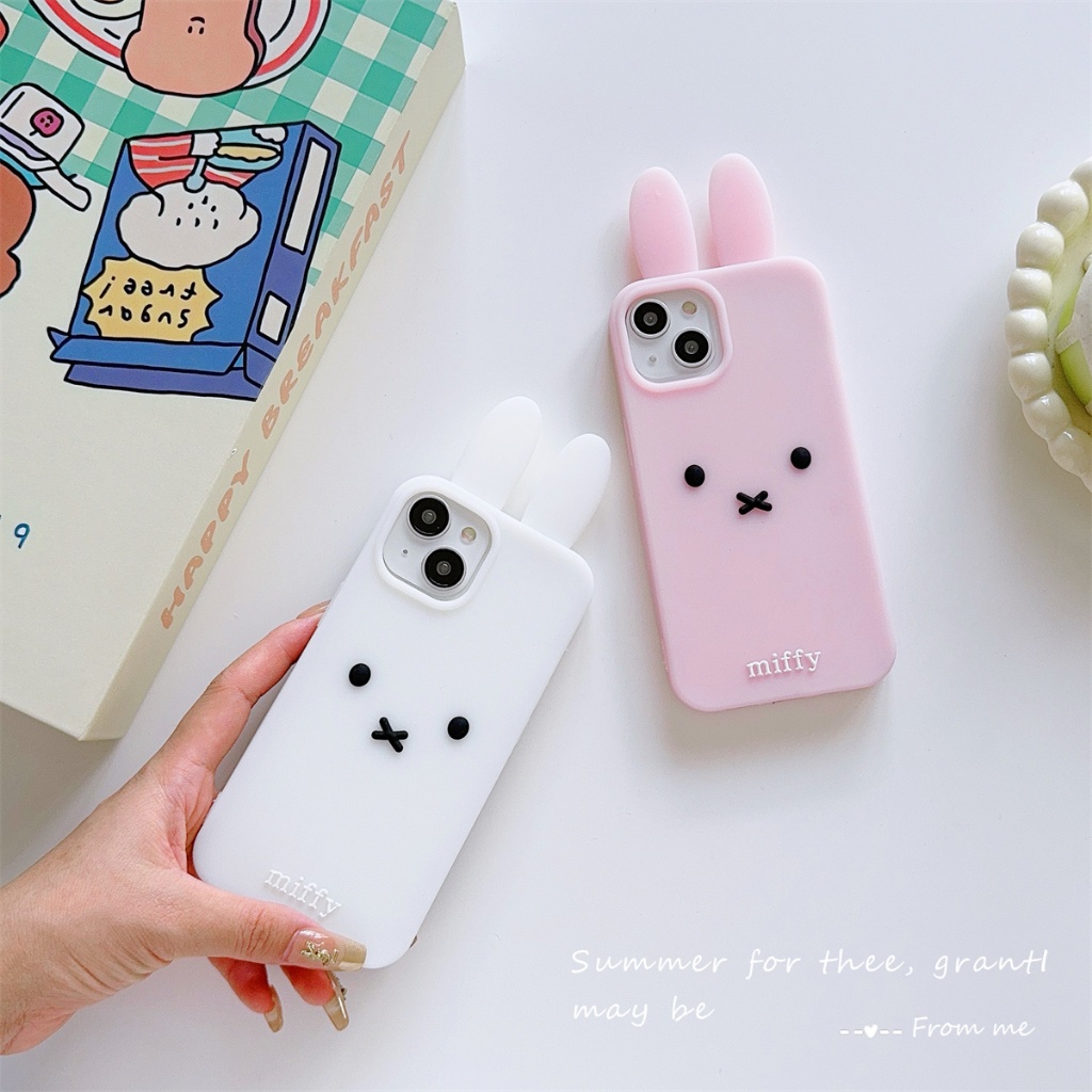เคส IPhone สําหรับ IPhone 16 ProMax15ProMax 13 12 11 14ProMax TPU ซิลิโคน Softshell หูกระต่าย