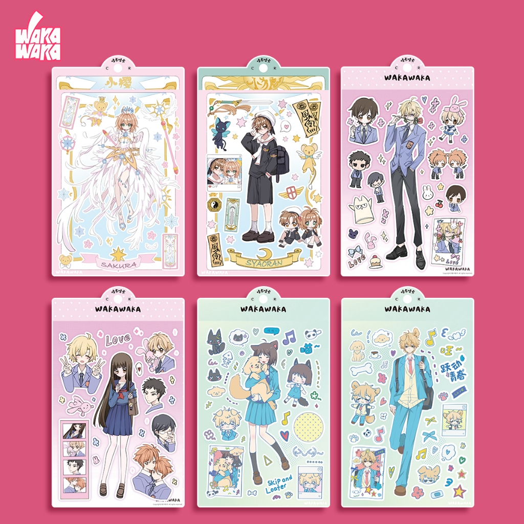 Wakawaka สติ๊กเกอร์ตัวละคร สติ๊กเกอร์บัญชีมือ สติ๊กเกอร์การ์ด Goo สร้างสรรค์ diy