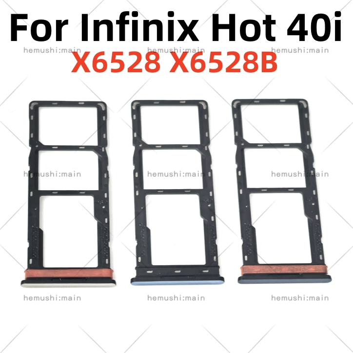 สําหรับ Infinix Hot 40i X6528 X6528B ถาดซิมผู้ถือบัตร Reader SD Slot อะแดปเตอร์เปลี่ยน Part