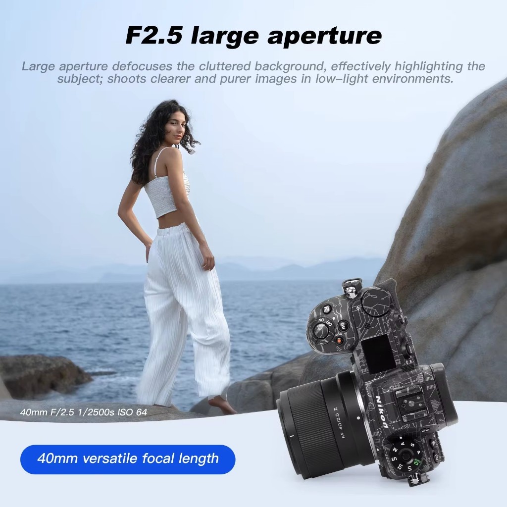 Viltrox 40 มม.F2.5 Full Frame Auto Focus STM Prime เลนส์รูรับแสงขนาดใหญ่สําหรับกล้อง Nikon Z Sony E Vlog Portrait เลนส์กล้อง