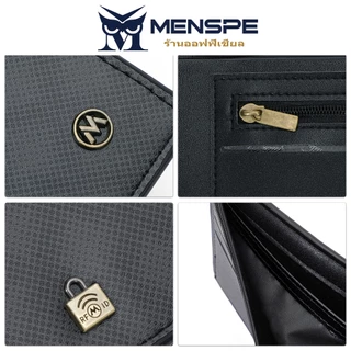 Menspe ผู้ชายกระเป๋าสตางค์สั้น RFID บล็อกลายสก๊อต Retro กระเป๋าสตางค์สั้นสตางค์เหรียญกระเป๋า PU นุ่มเหรียญธุรกิจ