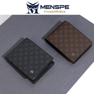 Menspe ผู้ชายกระเป๋าสตางค์สั้น RFID บล็อกลายสก๊อต Retro กระเป๋าสตางค์สั้นสตางค์เหรียญกระเป๋า PU นุ่มเหรียญธุรกิจ