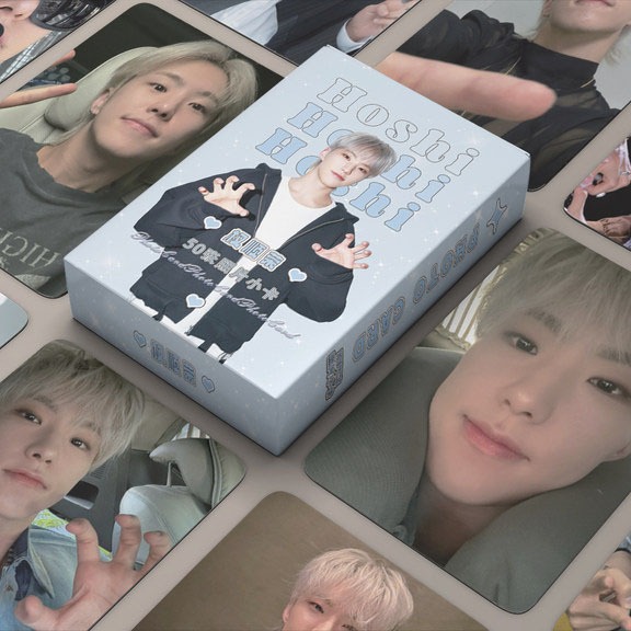 Linxx โปสการ์ดโฮโลแกรมเลเซอร์ ลายศิลปินเกาหลี SEVENTEEN HOSHI 50 ชิ้น