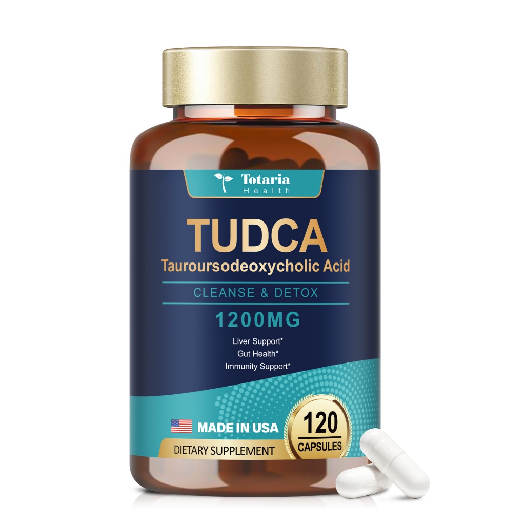 Totaria TUDCA อาหารเสริมตับ - เกลือน้ําดีที่แข็งแกร่งรองรับตับดีท็อกซ์และทําความสะอาด - สูตรสุขภาพตับและถุงน้ําดี
