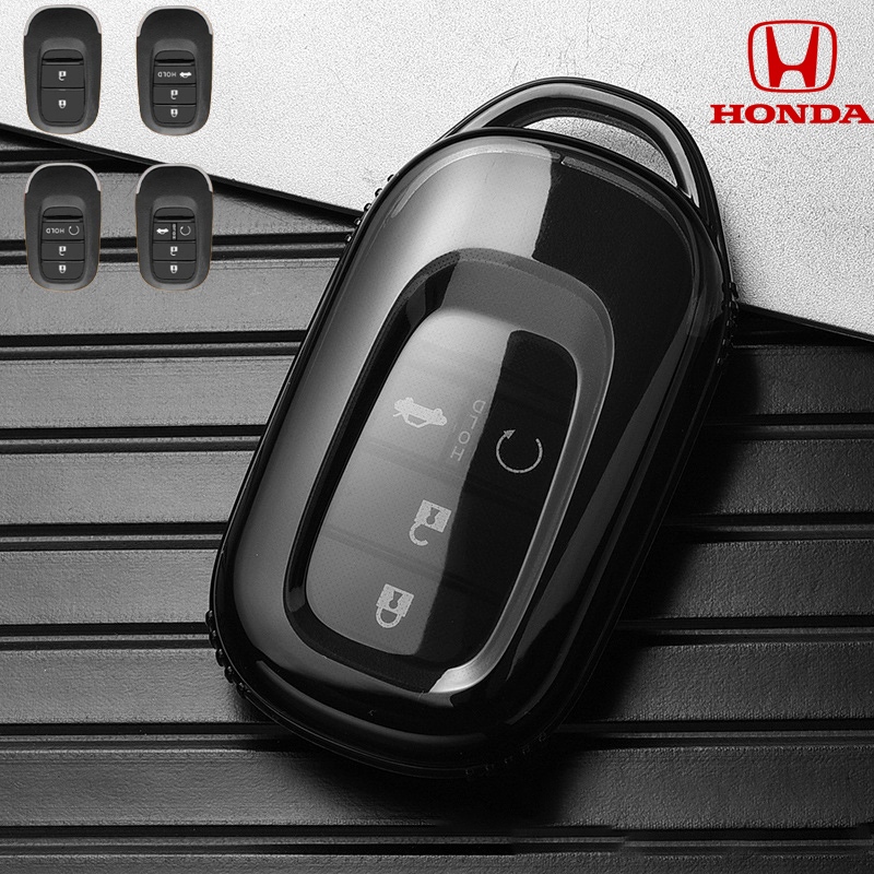 Tpu ฝาครอบกุญแจรถสําหรับ Honda CRV/HRV/Civic/CITY/Accord/BRV/WRV/CITY FIT key Case Keyless สมาร์ทคีย์ Honda พวงกุญแจ