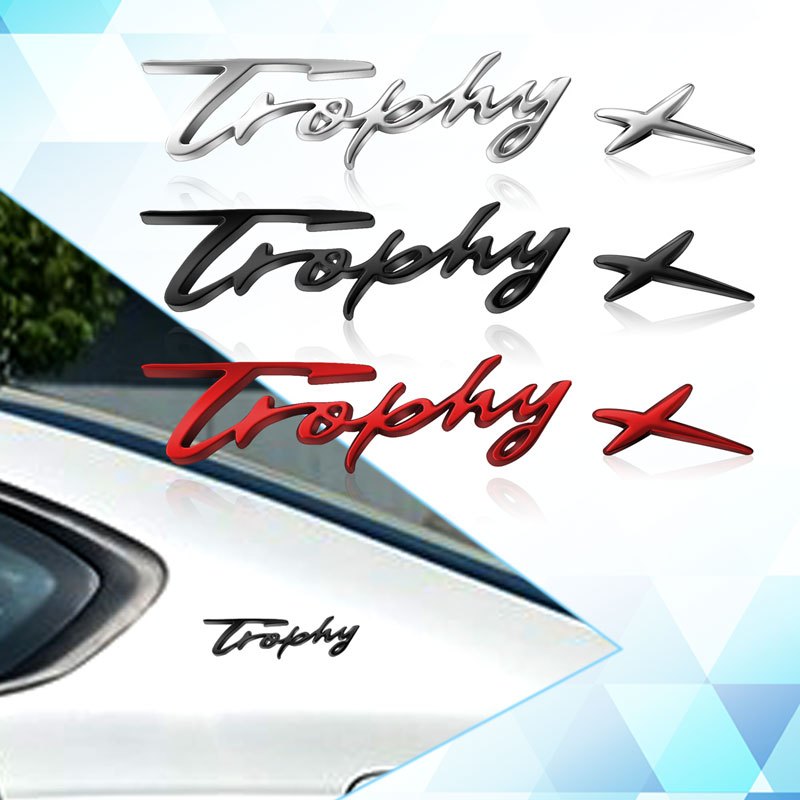 3d โลหะรถสติกเกอร์ Trophy X โลโก้สัญลักษณ์ Body Fender ด้านหลัง Badge Decals อุปกรณ์เสริมสําหรับ MG 