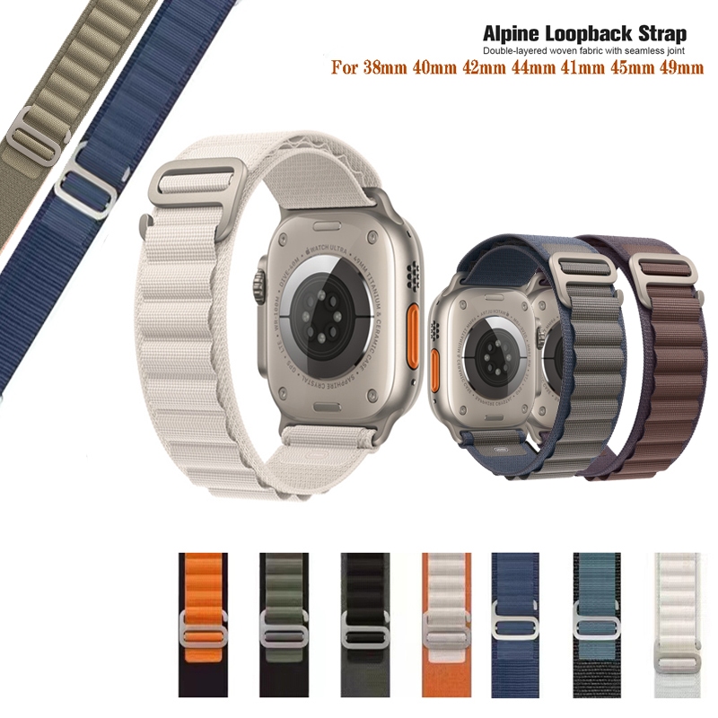 สายนาฬิกาข้อมือไนล่อน สําหรับ Apple Watch iWatch Ultra 49 มม. 44 มม. 40 มม. 42 มม. 38 มม. series 8 45 มม. 41 มม.