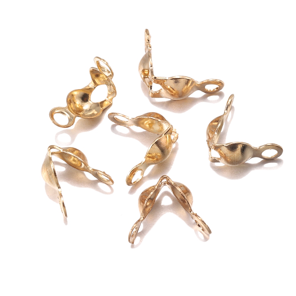 ข้อต่อตัวล็อคทอง 100ชิ้น/ล็อต ขนาด4x7มม. สำหรับโซ่เครื่องประดับ DIY ปลายจีบ แข็งแรงทนทาน - รูปที่ 5