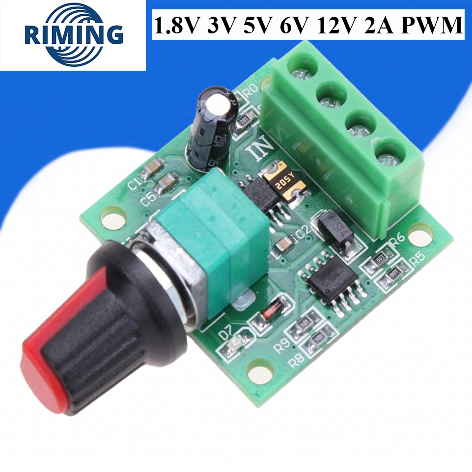 Dc 1.8V 3V 5V 6V 12V 2A PWM มอเตอร์ควบคุมความเร็วมอเตอร์แรงดันต่ําสวิตช์ควบคุมความเร็ว PWM ไดรฟ์ปรับโมดูล