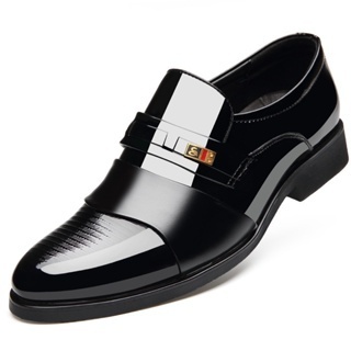 รองเท้า Loafer สําหรับผู้ชายรองเท้าอย่างเป็นทางการรองเท้าหนังกันลื่นระบายอากาศ