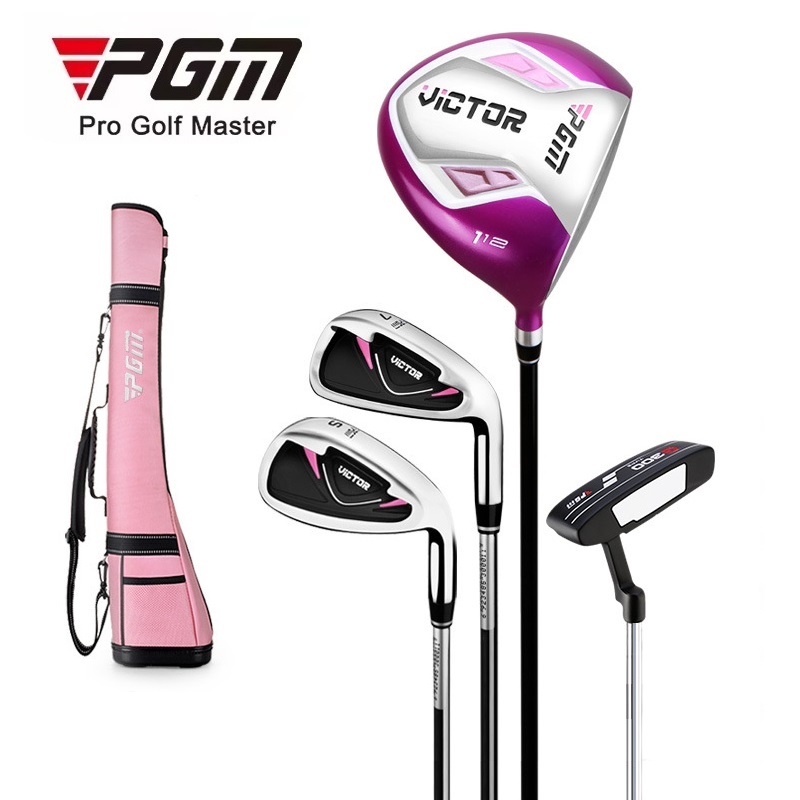 PGM golf ขายร้อนสุภาพสตรีขวา handed 4 ชิ้นไม้กอล์ฟชุดราคาที่ดีที่สุดที่มีประสิทธิภาพสําหรับผู้หญิงเริ่มต้น
