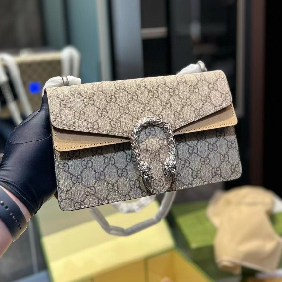 Original Classic DIONYSUS DIONYSUS Bacchus กระเป๋า Cowhide พิมพ์แฟชั่น All-Match หญิงกระเป๋าของขวัญกล่อง GG333333-0731