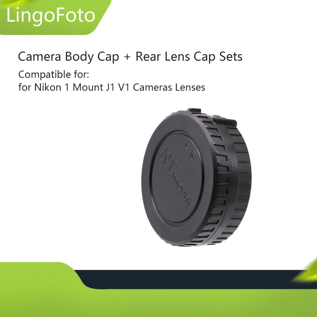 ฝาครอบตัวกล้อง + ชุดฝาปิดเลนส์ด้านหลังสําหรับ Nikon 1 Mount J1 V1 กล้อง BF-N1000 LF-N1000
