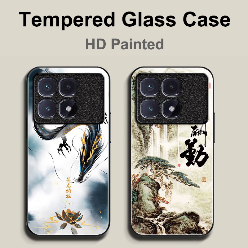 Redmi K70 Ultra กระจกนิรภัยสําหรับ Xiaomi Redmi K70 Pro แก้ว Hard ฝาหลัง Redmi K70e Shell Redmi K70U