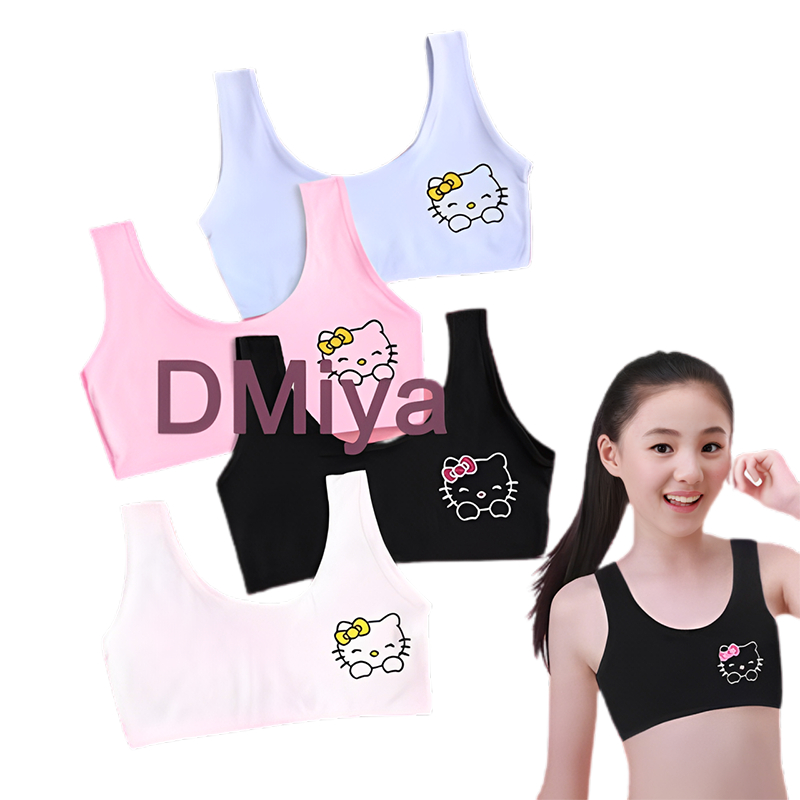 【DMiya】7-12 ปี เสื้อชั้นใน ผ้าฝ้ายแท้ ขนาดเล็ก สําหรับเด็กผู้หญิง และนักเรียน อายุ