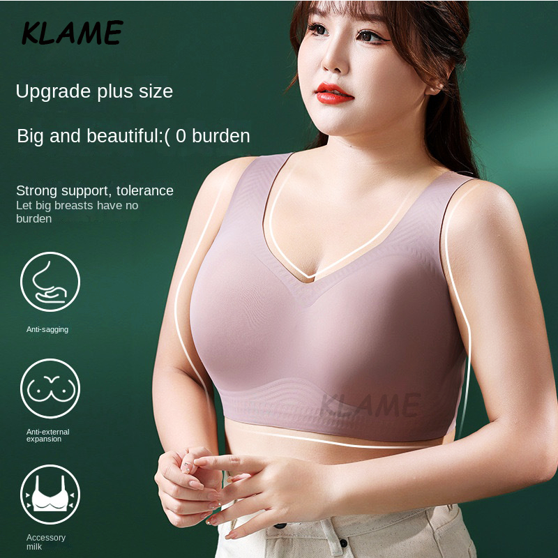 Klame M-5XL Plus ขนาด Traceless Comfort ชุดชั้นในสตรี Push-Up บาง Bralette KLM1033
