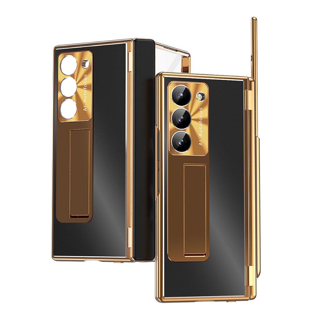 อลูมิเนียมอัลลอยด์สําหรับ Samsung Galaxy Z พับ 6 พร้อมปากกาสัมผัส Full Protector ฟิล์มแก้วฝาครอบ
