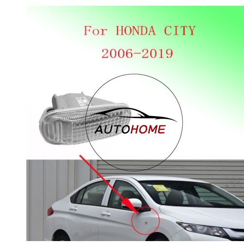 ไฟเลี้ยวด้านข้างสําหรับ HONDA CITY 2006 2007 2008 2009 2010 2011 2012 2013 2014 2015 2016 2017 2018 2019 รถ บังโคลน ไฟแสดงสถานะโคมไฟ
