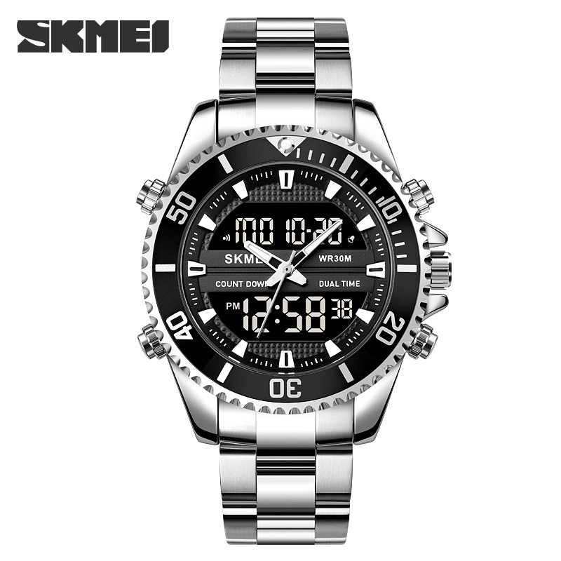 SKMEI 1850 นาฬิกาข้อมือดิจิตอลผู้ชาย กันน้ํา พร้อมปฏิทิน ควอทซ์ นาฬิกาปลุก กีฬา