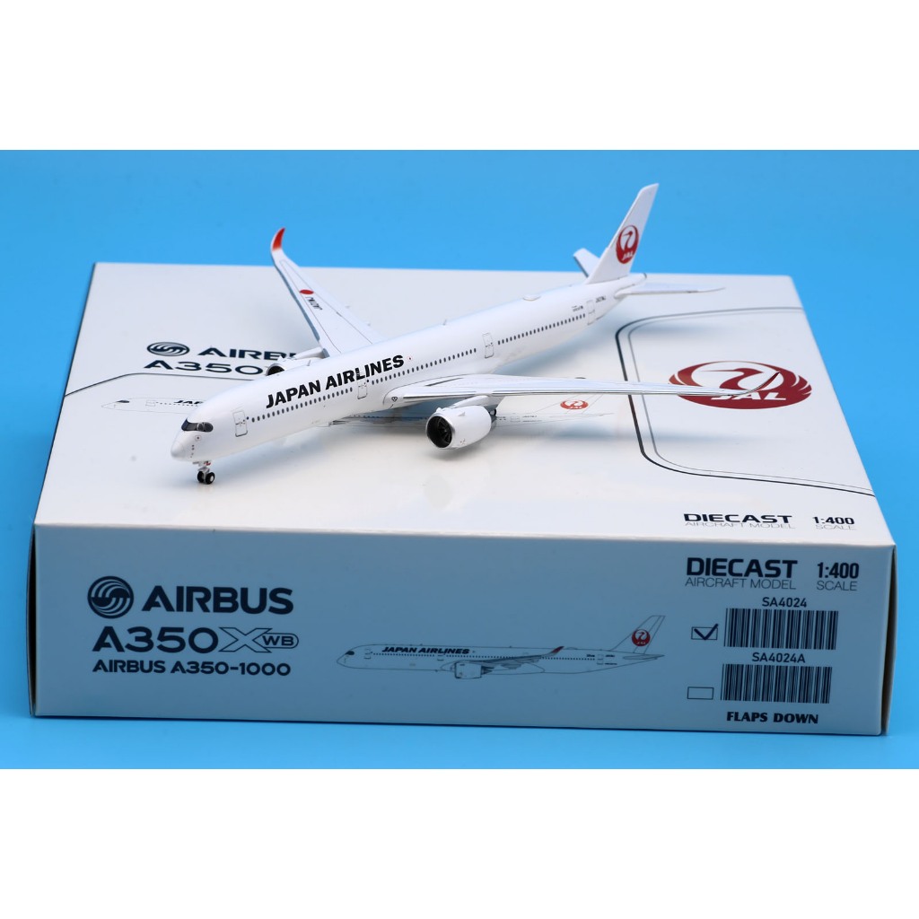 Sa4024 Alloy Collectible Plane ของขวัญ JC Wings 1:400 Japan Airlines JAL Airbus A350-1000XWB Diecast เครื่องบิน Jet รุ่น Reg: JA01WJ