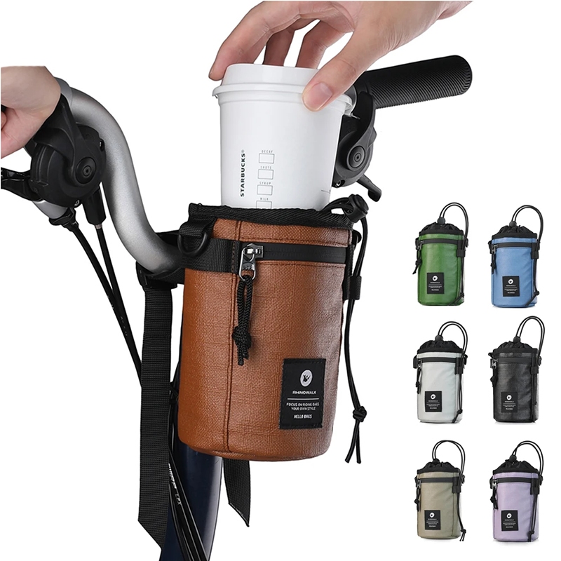 Rhinowalk Bike Water Bottle Bag 1.6L Cycling Handlebar Bag Portable Bike Front Bag For Folding Bicycle