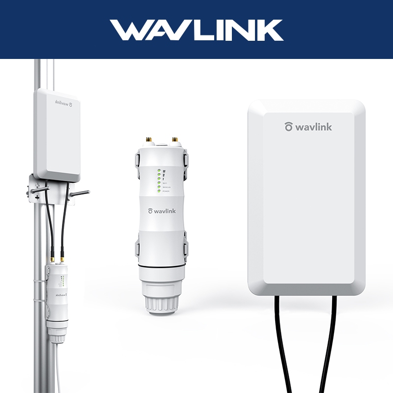 Wavlink 300Mbps Outdoor AP/Repeater CPE 2.4GHz WiFi Long Range Extender Repeater 2*2 MIMO 11dBi Ante