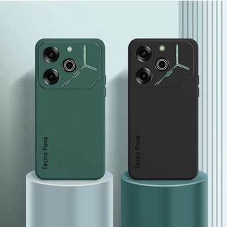 เคสโทรศัพท์สําหรับ Tecno Pova 6 Neo 2 3 7 กรณีทราย Matte นุ่มกันกระแทกกล้องรอบด้านฝาครอบป้องกัน Tecno Pova 5 4 Pro Fundas