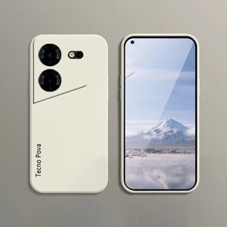 เคสโทรศัพท์สําหรับ Tecno Pova 6 Neo 2 3 7 กรณีทราย Matte นุ่มกันกระแทกกล้องรอบด้านฝาครอบป้องกัน Tecno Pova 5 4 Pro Fundas