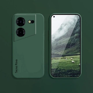 เคสโทรศัพท์สําหรับ Tecno Pova 6 Neo 2 3 7 กรณีทราย Matte นุ่มกันกระแทกกล้องรอบด้านฝาครอบป้องกัน Tecno Pova 5 4 Pro Fundas